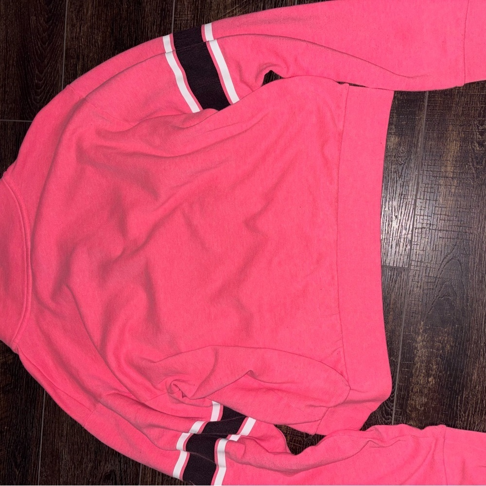 Victoria's Secret Women's Pink 1/4 Zip Cotton Blend Pullover Sweatshirt - Picture 6 of 6